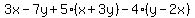 3x-7y%2B5%28x%2B3y%29-4%28y-2x%29