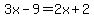 3x-9=2x%2B2