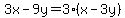 3x-9y=3%28x-3y%29