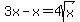 3x-x=4sqrt%28x%29