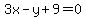 3x-y%2B9=0