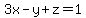 3x-y%2Bz=1