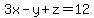 3x-y%2Bz=12