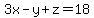 3x-y%2Bz=18