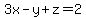 3x-y%2Bz=2+