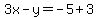 3x-y=-5%2B3