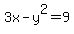 3x-y%5E2=9