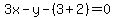 3x-y-%283%2B2%29=0