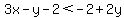 3x-y-2%3C-2%2B2y