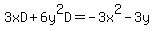 3xD+%2B+6y%5E2D+=+-3x%5E2-3y+