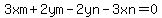 3xm%2B2ym-2yn-3xn=0