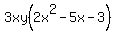 3xy%282x%5E2-5x-3%29