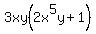 3xy%282x%5E5y%2B1%29