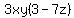 3xy%283+-+7z%29
