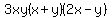 3xy%28x%2By%29%282x-y%29