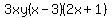 3xy%28x-3%29%282x%2B1%29%29
