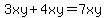 3xy%2B4xy=7xy