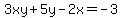 3xy%2B5y-2x=-3