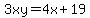 3xy=4x%2B19