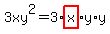 3xy%5E2+=3%2Ahighlight%28x%29%2Ay%2Ay