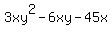 3xy%5E2-6xy-45x