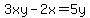 3xy-2x=++5y