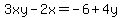 3xy-2x=-6%2B4y