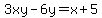 3xy-6y=x%2B5