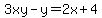 3xy-y=2x%2B4
