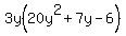 3y%2820y%5E2%2B7y-6%29