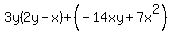 3y%282y-x%29%2B%28-14xy%2B7x%5E2%29