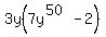 3y%287y%5E%2850%29-2%29