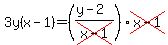 3y%28x-1%29=%28%28y-2%29%2Fcross%28x-1%29%29cross%28x-1%29