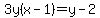 3y%28x-1%29=y-2