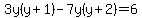 3y%28y%2B1%29-7y%28y%2B2%29=6