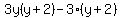 3y%28y%2B2%29-3%28y%2B2%29