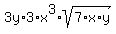3y%2A3%2Ax%5E3%2Asqrt%287%2Ax%2Ay%29