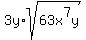 3y%2Asqrt%2863x%5E7y%29