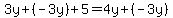 3y%2B%28-3y%29%2B5=4y%2B%28-3y%29