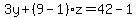 3y%2B%289-1%29z=42-1