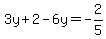 3y%2B+2+-+6y=+-2%2F5