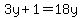 3y%2B1=18y