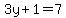 3y%2B1=7