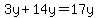 3y%2B14y=17y