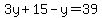 3y%2B15-y=39