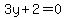 3y%2B2+=+0