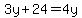3y%2B24=4y