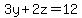 3y%2B2z=12