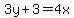 3y%2B3=4x