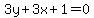 3y%2B3x%2B1=0